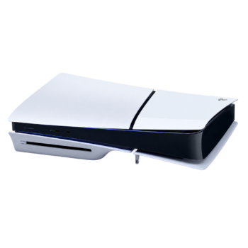 PlayStation 5 Slim diskli konsolun yatay açıdan görünümü