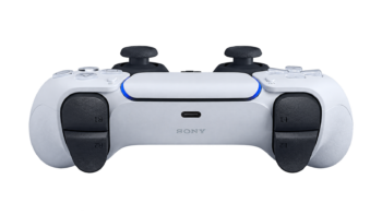 Sony DualSense beyaz kablosuz oyun kolu üst görünüm