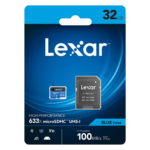Lexar Blue 633x 32 GB microSDHC Hafıza Kartı + SD Adaptör – ürün görünümü