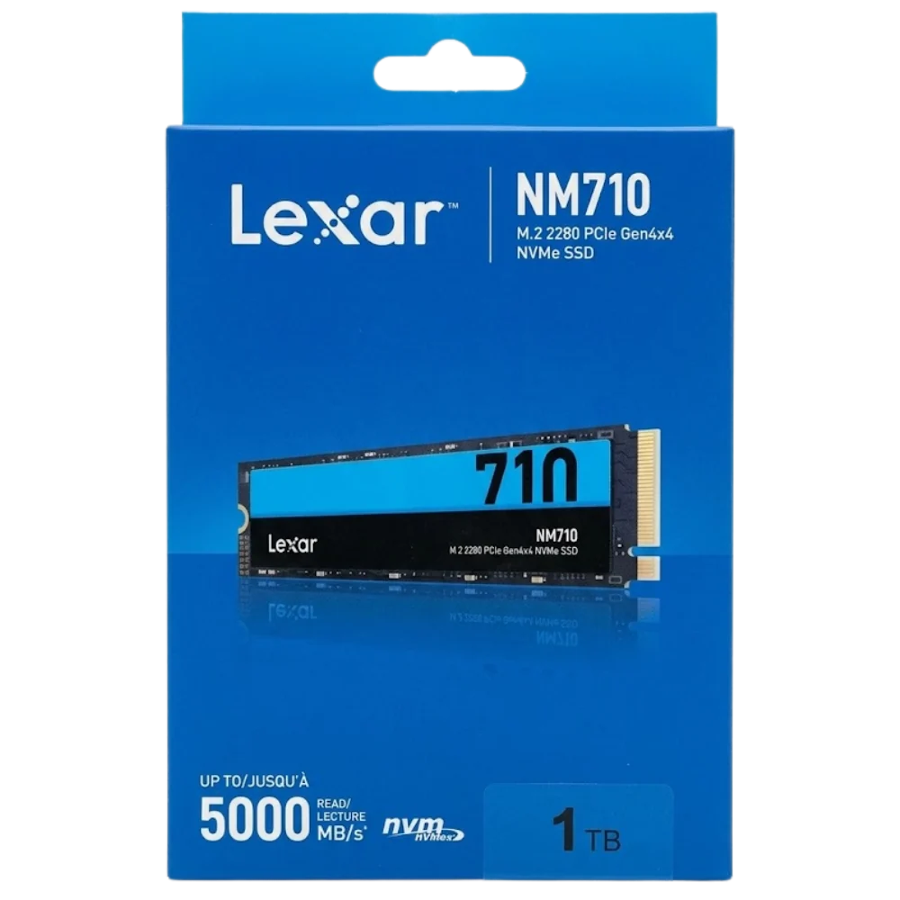 Lexar NM710 1 TB M.2 2280 PCIe Gen4x4 NVMe SSD – ürün görünümü Lexar NM710 1 TB M.2 2280 PCIe Gen4x4 NVMe SSD – ürün görünümü
