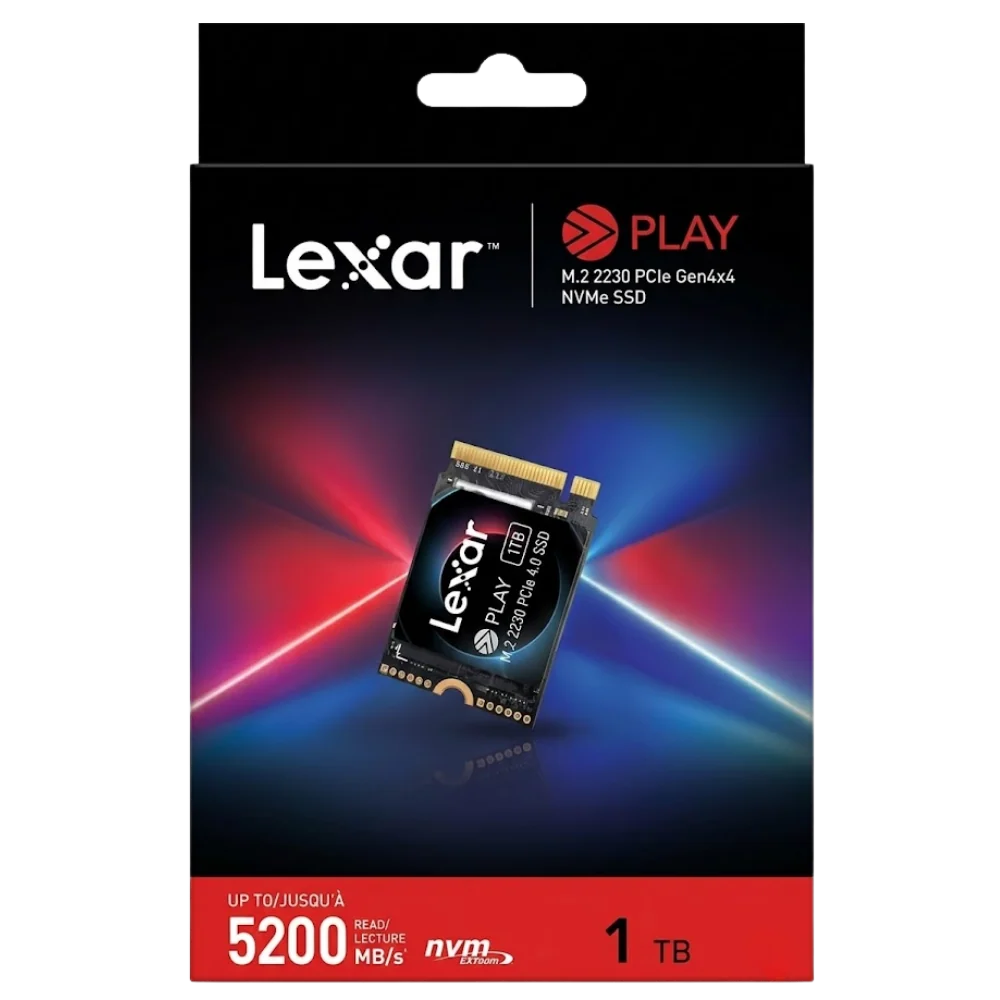 Lexar PLAY 1 TB M.2 2230 PCIe Gen4x4 NVMe SSD – ürün görünümü Lexar PLAY 1 TB M.2 2230 PCIe Gen4x4 NVMe SSD – ürün görünümü