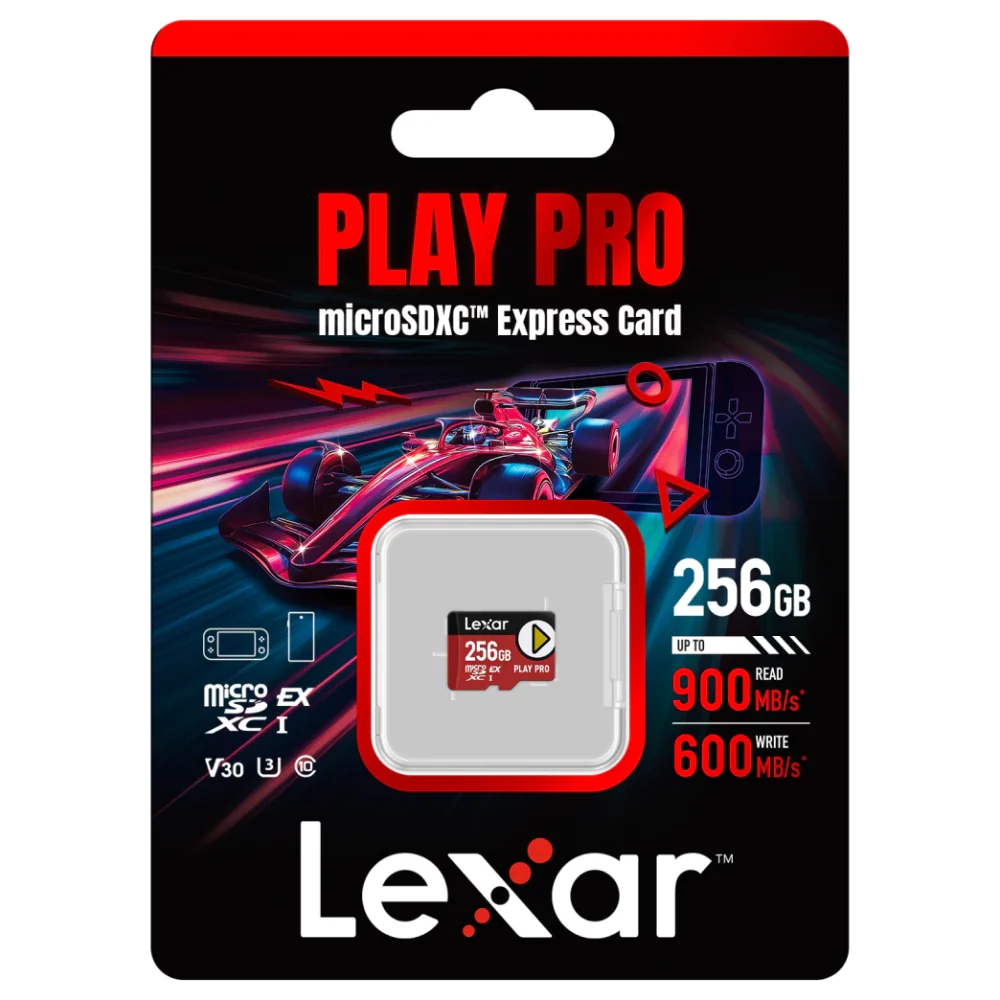 Lexar PLAY PRO 256 GB microSDXC Hafıza Kartı + SD Adaptör – ürün görünümü Lexar PLAY PRO 256 GB microSDXC Hafıza Kartı + SD Adaptör – ürün görünümü