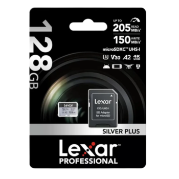Lexar Silver Plus 128 GB microSDXC UHS-I V30 Hafıza Kartı – ürün görünümü