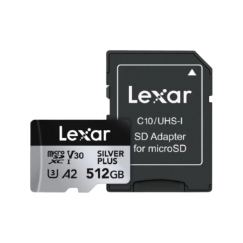 Lexar Silver Plus 512 GB microSDXC UHS-I V30 A2 Hafıza Kartı – ikinci görünüm