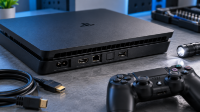PS4 kırık cihaz değerlendirmesinde konsol bağlantıları ve kontrol cihazı