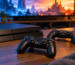 PS4 kırık oyun listesi planlaması için iki kontrol cihazı ve oyun rafı
