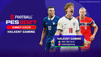 PS4 PES 2027 Halkent Gaming özel açılış menüsü tasarımı