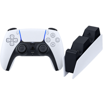 PS5 DualSense beyaz kol ve şarj istasyonu Bundle