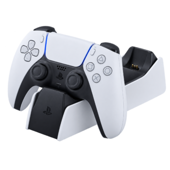 PS5 DualSense beyaz kol şarj istasyonunda – Bundle detay görseli